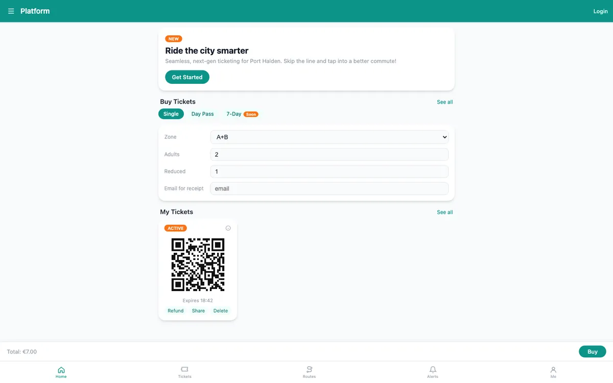 Mobile web app before Pristine